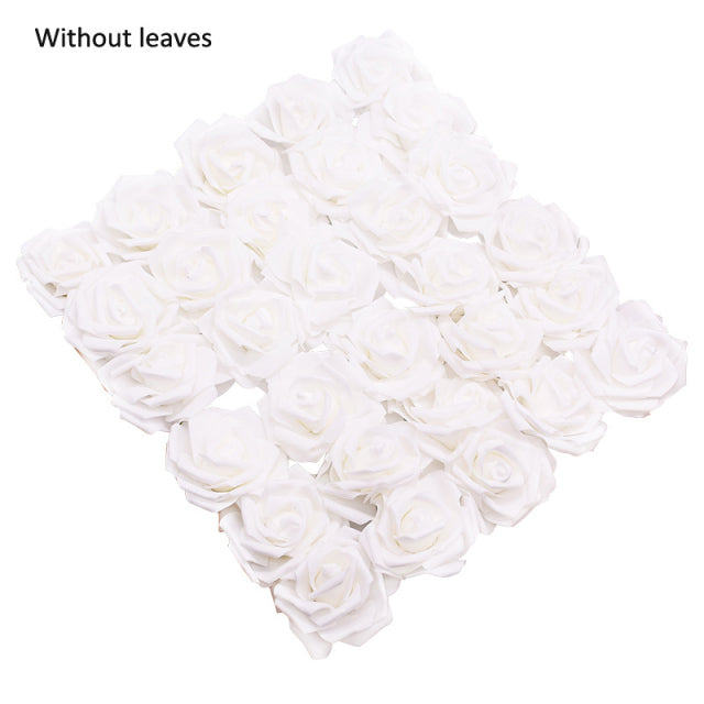 10/20/30 Heads 8CM Artificial PE Foam Rose Flowers Bride Bouquet Flower For Wedding Party Decorative Scrapbooking DIY Flower