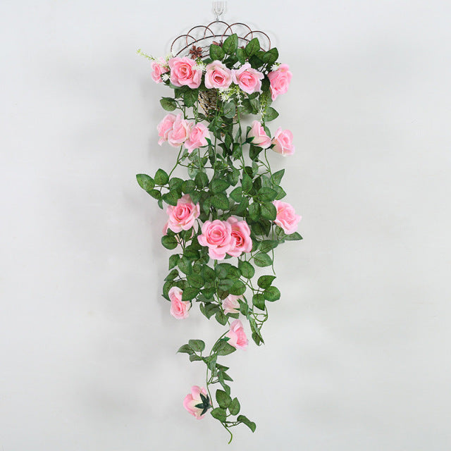5 Petals Orchid Fake Flower Party Decoration Simulation Artificial Flower Wedding Christmas Garden Wall Hanging Basket Flower