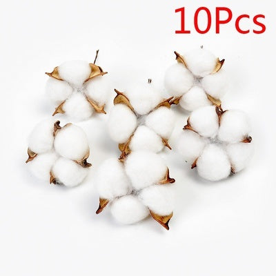 1Pc Naturally Dried Cotton Flowers Artificial Plants Floral Branch For Diy Wedding Party Decoration Home Cotton Garland Decor