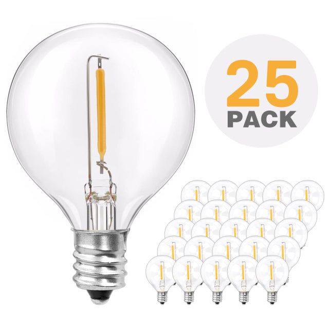 50Ft Patio String Light Outdoor Garland Lights Festoon G40 Globe Bulb Fairy String Light New Year Party Garden Garlands Decorate