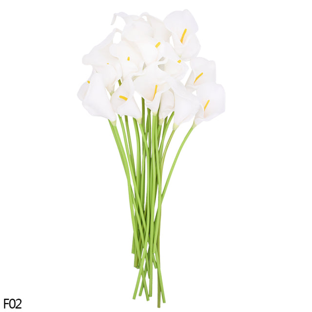 5/10Pcs White Pink Real Touch Artificial Calla lily Flower DIY Bridal Wedding Bouquet Party Decoration Home Decorative Flower
