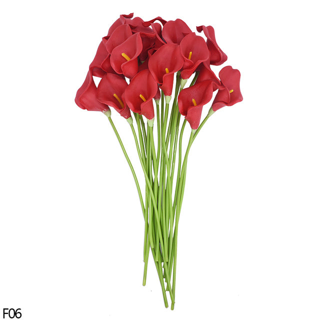 5/10Pcs White Pink Real Touch Artificial Calla lily Flower DIY Bridal Wedding Bouquet Party Decoration Home Decorative Flower