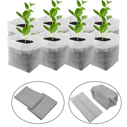 50-100PCS Garden Seeding Bags Nursery Plant Grow Bags Biodegradable Seeds Nursery Bag Fabric Planting Pocket Patio Flower Pot