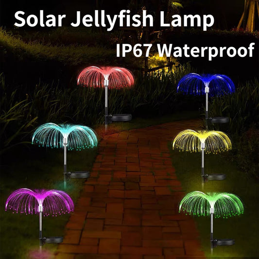 6/5/4/3/2/1Pcs Solar Jellyfish Lights LED Outdoor Waterproof Garden Lights Lawn Pathway Street Landscape Light Holiday Decor