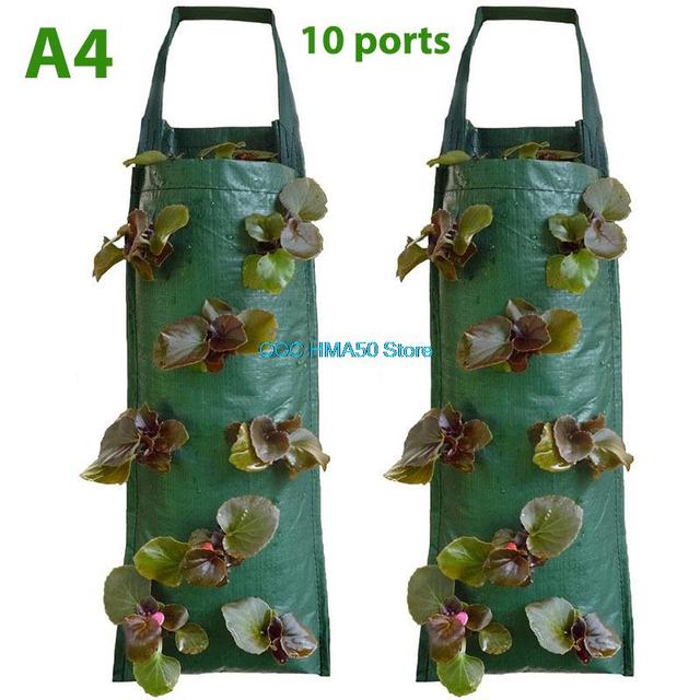 Wall Hanging Vertical Garden Strawberry Plant Grow Bags 4-10 Planter Pot Potato 1 Pc