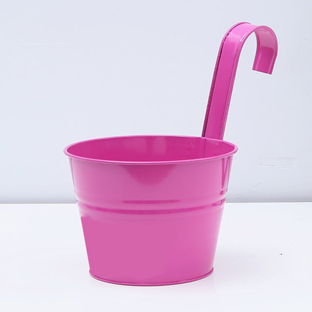 Wall Hanging Pots Metal Flower Pots Iron Garden Planter Pots Bucket Home Decor Горшок Для Цветов