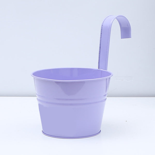 Wall Hanging Pots Metal Flower Pots Iron Garden Planter Pots Bucket Home Decor Горшок Для Цветов