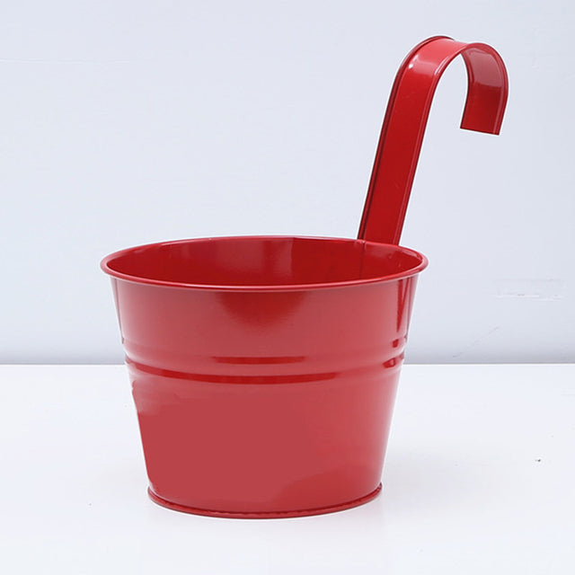 Wall Hanging Pots Metal Flower Pots Iron Garden Planter Pots Bucket Home Decor Горшок Для Цветов