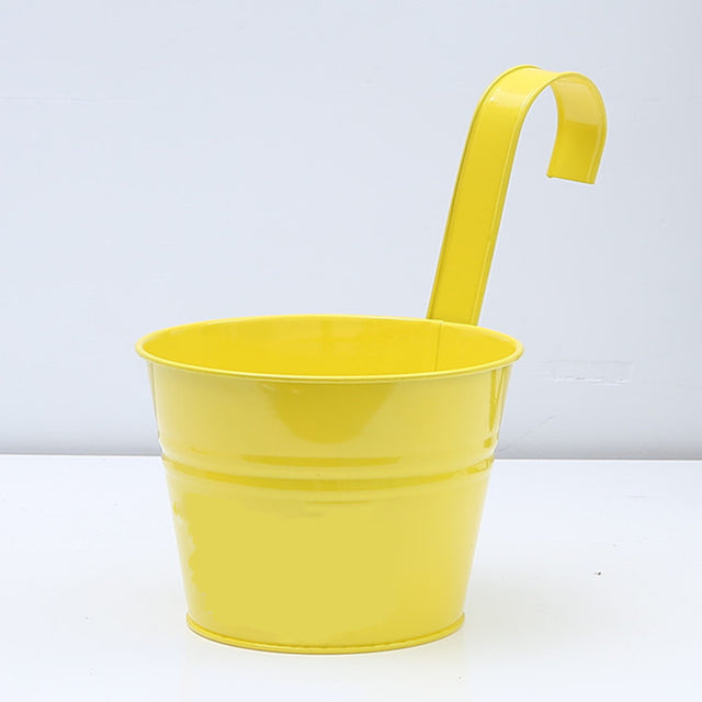 Wall Hanging Pots Metal Flower Pots Iron Garden Planter Pots Bucket Home Decor Горшок Для Цветов