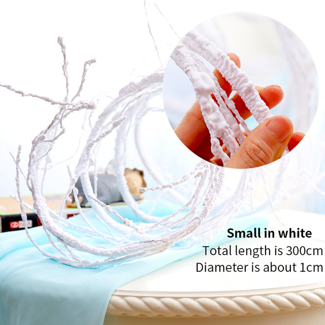 300cm Artificial Fake Plants Tree Twigs Cherry Branches Liana Wall Hanging Rattan Trunk Flexible Vines Wedding Garden Decoration
