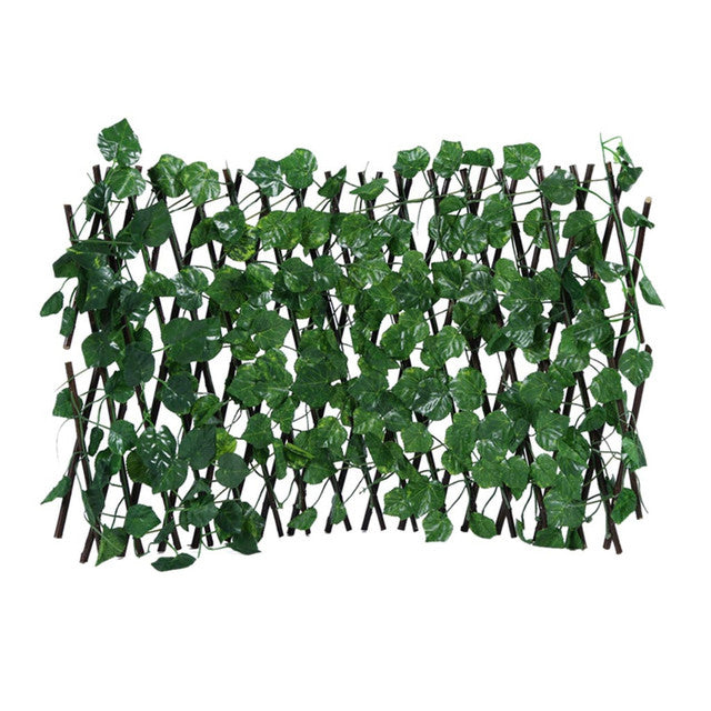 200x40cm Artificial plants Garden Trellis Expandable Fence Wood Vines Climbing Frame Outdoor Gardening Plant Decor Fence Panel