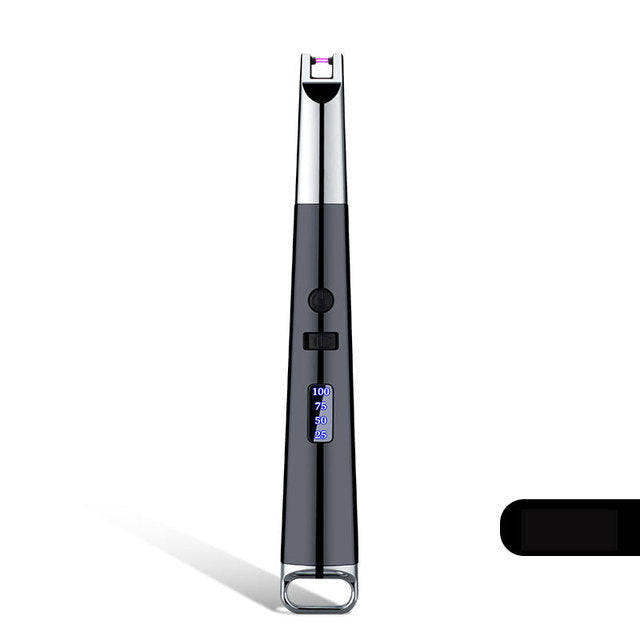 Electric Rechargeable USB Long Kitchen Lighter for Stove Windproof LED Plasma Arc Flameless Candle Unusual Lighters Outdoor