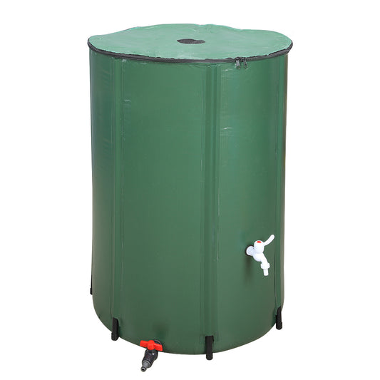 50 /66 /100 Gallon Collapsible Rain Barrel Portable Storage Tank Rainwater Collection System Downspout Water Catcher Container
