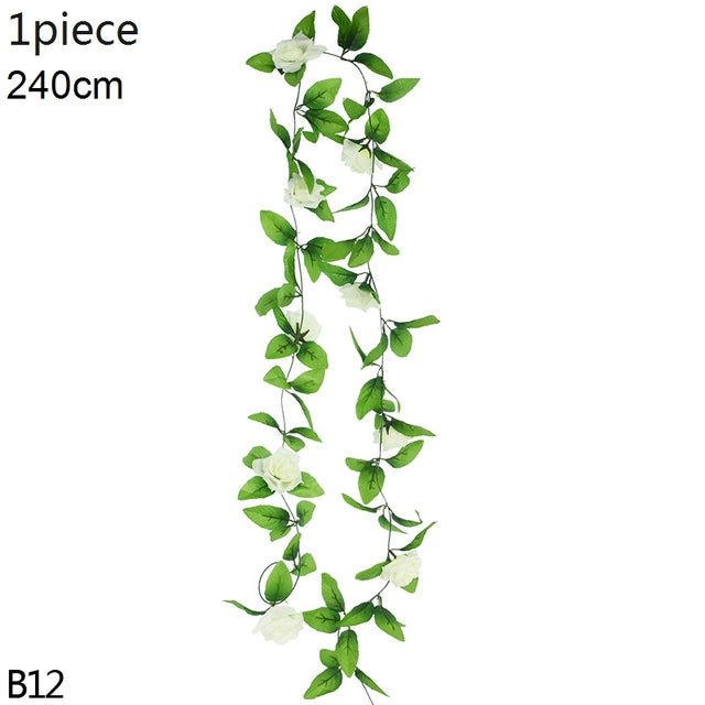 Wedding Arch Artificial Flower Decoration Fake Plant Wisteria Artificial Flower Vine Garland Wall Hanging Ivy Home Decor Leaves