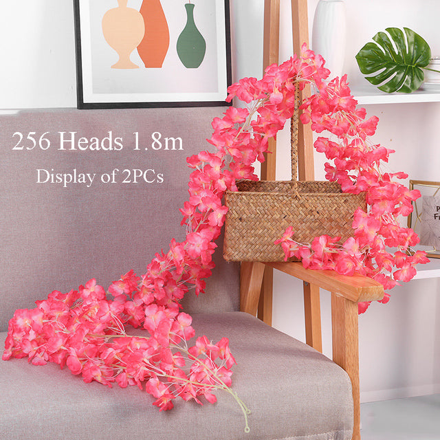 5 Petals Orchid Fake Flower Party Decoration Simulation Artificial Flower Wedding Christmas Garden Wall Hanging Basket Flower