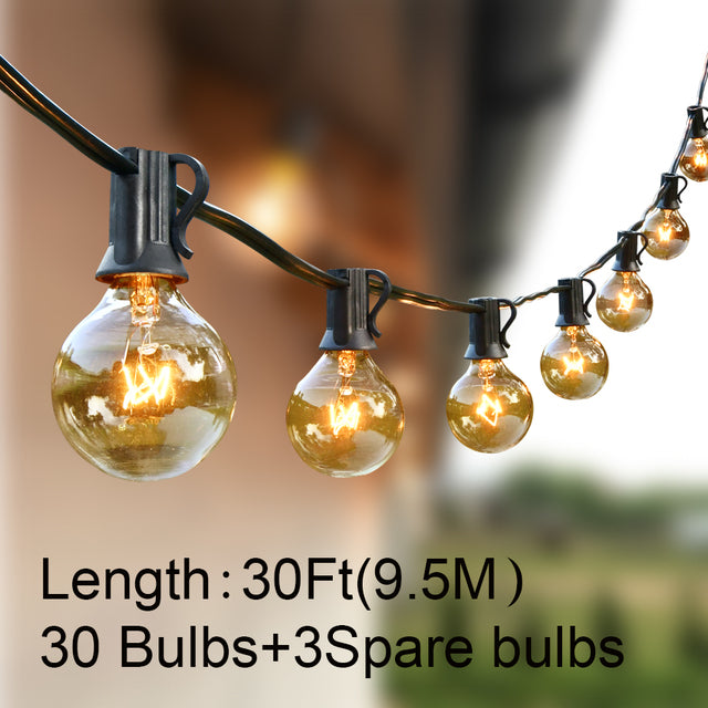 50Ft Patio String Light Outdoor Garland Lights Festoon G40 Globe Bulb Fairy String Light New Year Party Garden Garlands Decorate