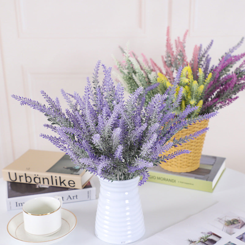 A Bunch of Provence Lavender Plastic Artificial Flowers False Plants Wedding Home Decoration Christmas Table Decoration