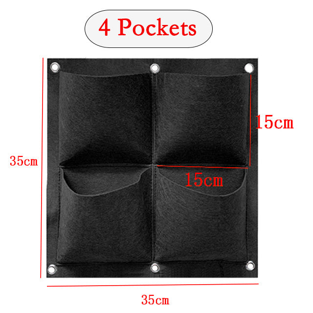 NEW Wall Hanging Pockets Planting Bags Flower Pot Waterproof Grow Bag Garden Planter Vertical Suculentas Plant Pot Home Decor