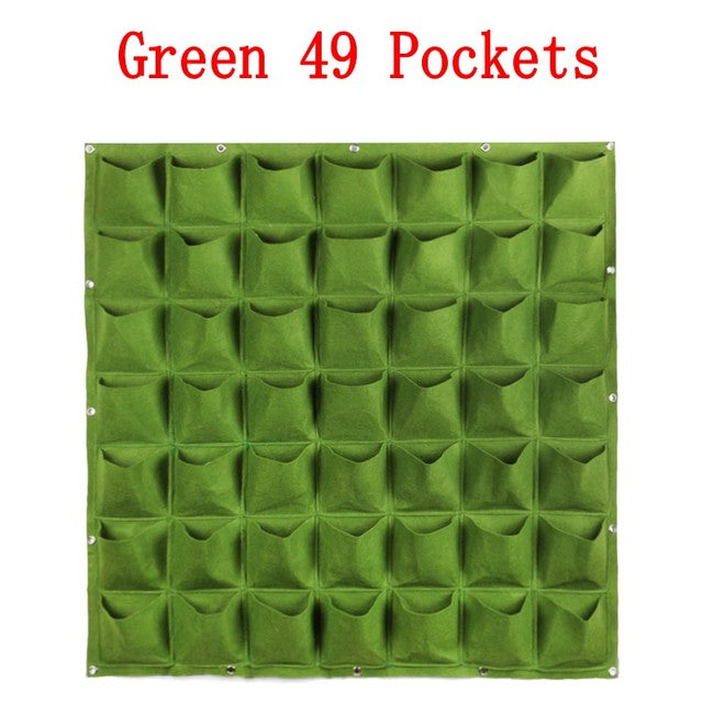 NEW Wall Hanging Pockets Planting Bags Flower Pot Waterproof Grow Bag Garden Planter Vertical Suculentas Plant Pot Home Decor