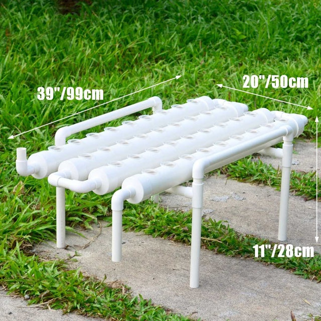 54 Holes Hydroponic Piping Site Grow Kit Deep Water Culture Planting Box Gardening System Nursery Pot Hydroponic Rack 220V