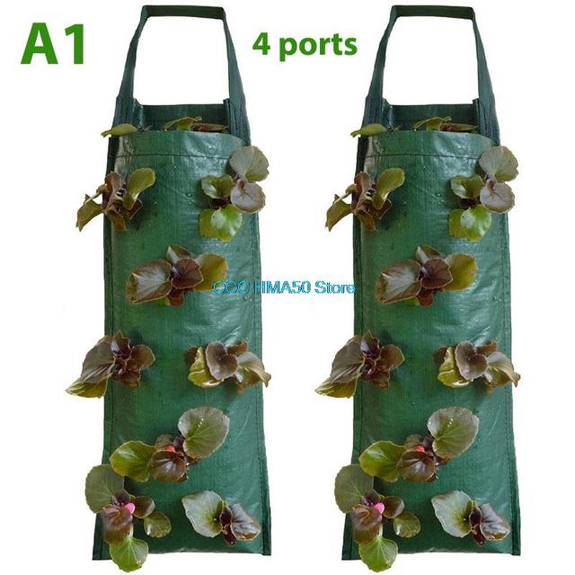 Wall Hanging Vertical Garden Strawberry Plant Grow Bags 4-10  Planter Pot Potato 1 Pc