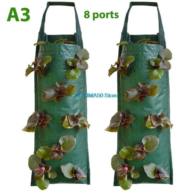 Wall Hanging Vertical Garden Strawberry Plant Grow Bags 4-10  Planter Pot Potato 1 Pc