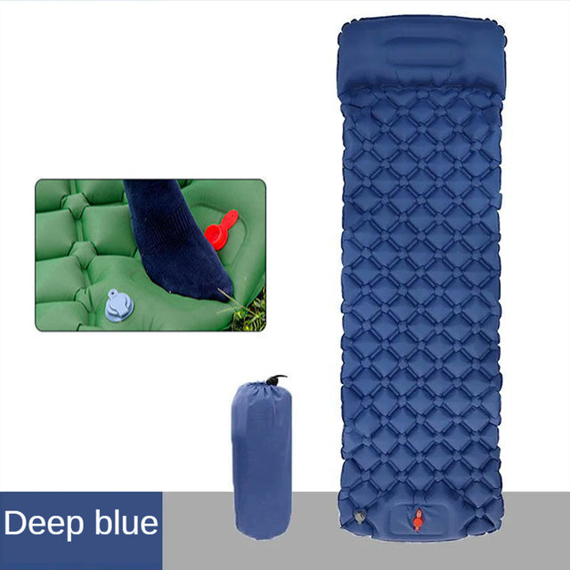 Outdoor Inflatable Mattress Diamond Ultra-Light Camping Mat Hiking Air Cushion Portable Sleeping Mat Damp Proof Waterproof Pad