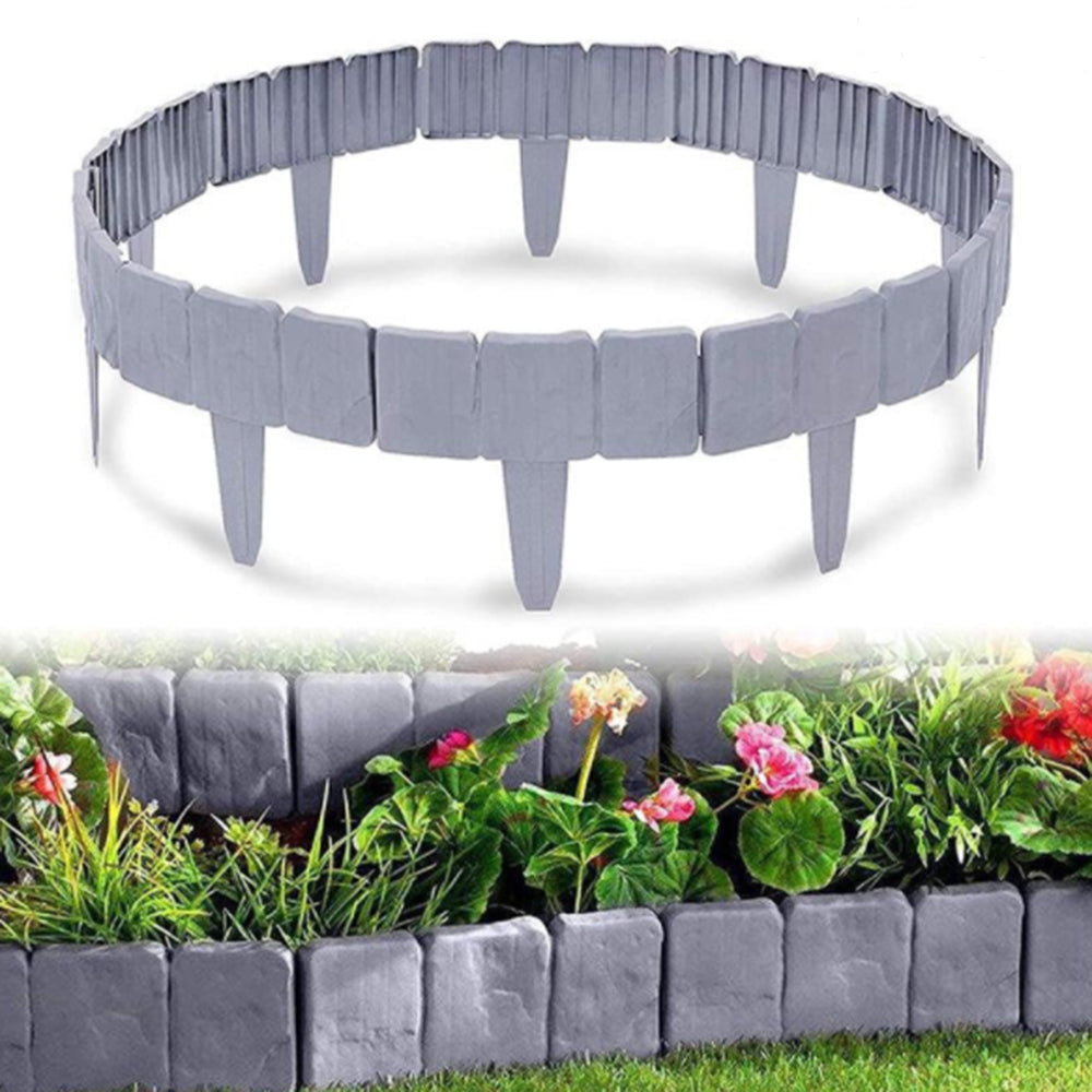 5/10Pcs Fences Home Garden Border Edging Plastic Fence Lawn Yard Flower Bed Outdoor Home Garden Supplies