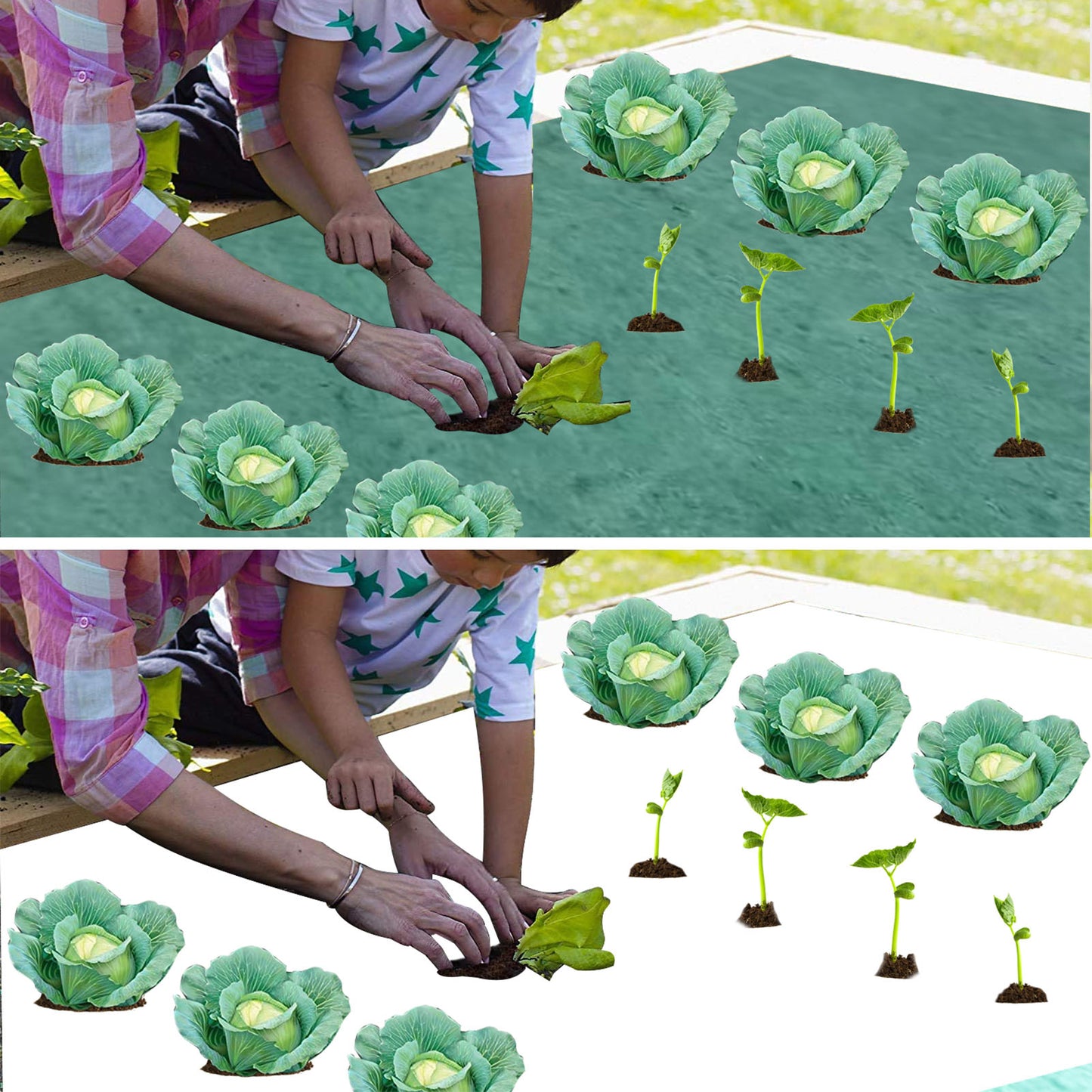 Garden Weed Barrier Landscape Fabric Durable Heavy-Duty Weed Block Gardening Mat Outdoor Gardening Weed Control Mat