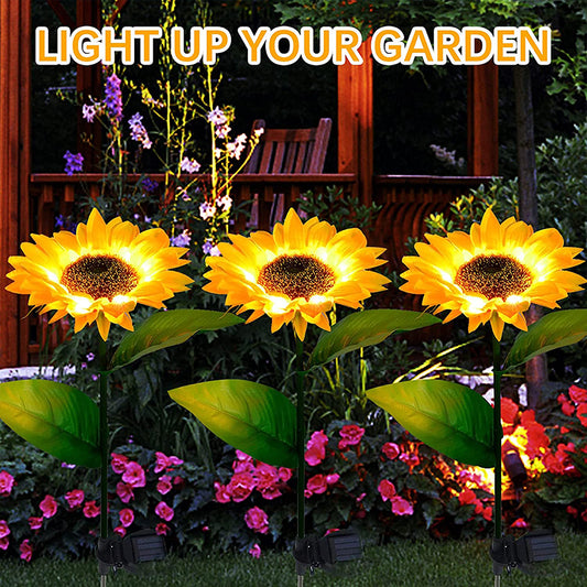 Solar Sunflower Light LED Garden Atmosphere Decoration Light Outdoor Waterproof Lawn Lamp Yard/Pathway/Patio Landscape Lamp