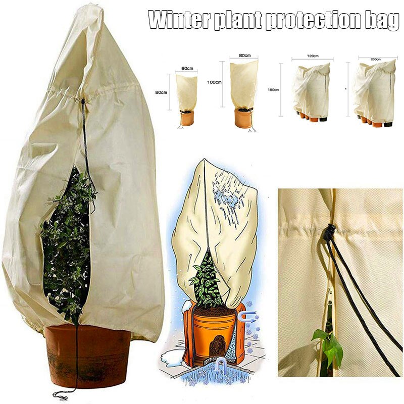 Home Garden Plant Cover Winter Freeze Frost Protection Warm Cover Mini Tree Shrub Plant Protecting Bag For Yard Garden Plants