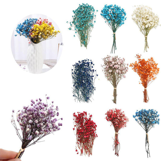 Colorful Artificial Dried Flowers Small Fake Dried Floral Plants Mini Real Bouquets Home Decoration Photography Props Art Craft