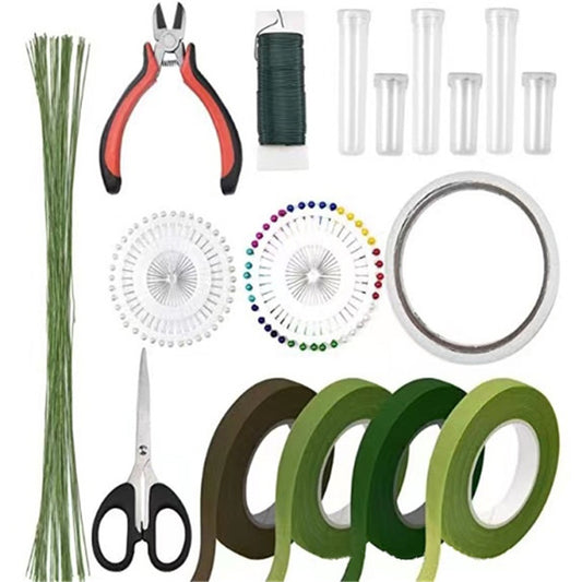 DIY Floral Arrangement Tools Kit Floral Wire Cutter Scissors Double-sided Adhesive Tapes Flower Supplies