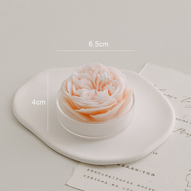 Scented Aromatic Candles Rose Flower Tealight Decorative Candles Soywax Aesthetic Candle for Gift Favor for Guests