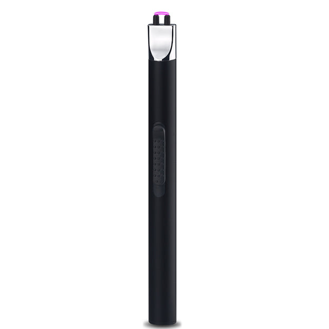 Long Kitchen Rechargeable Lighters Plasma Electric Pulsed Single Arc USB Lighter Flameless Windproof BBQ Candle Lighter