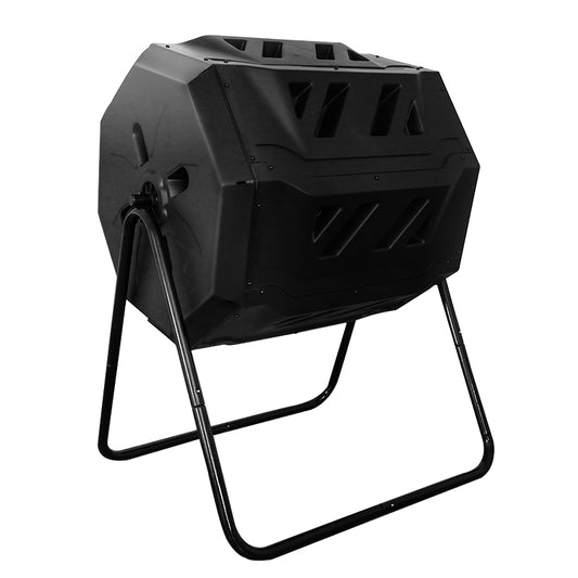 Black Color Plastic 37 Gallon Compost Bin For Garden 160L Tumbling Fertilizer Composter