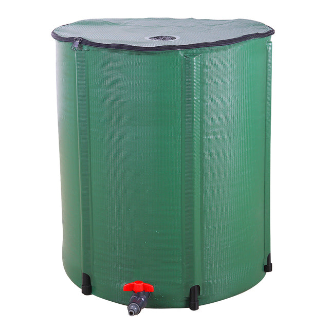 50 /66 /100 Gallon Collapsible Rain Barrel Portable Storage Tank Rainwater Collection System Downspout Water Catcher Container